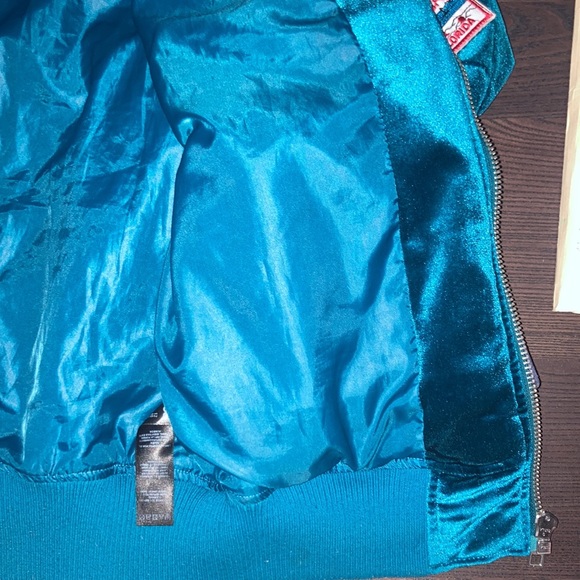 Size 8 ASOS Turquoise Bomber Jacket (Limited Edition) - Picture 8 of 10